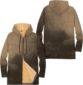 Mens Sherpa Lined Hoodie Zip Up Warm Winter Hoodies Fleece Heavyweight Casual Hooded