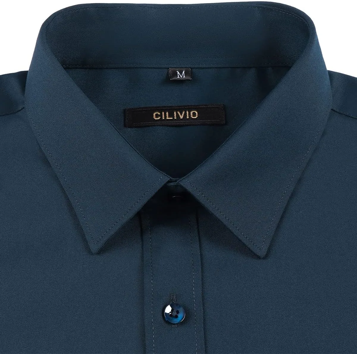 Men's Stretch Wrinkle Resistant Dress Shirt Long Sleeve Button up Business Casual Shirt Regular Fit