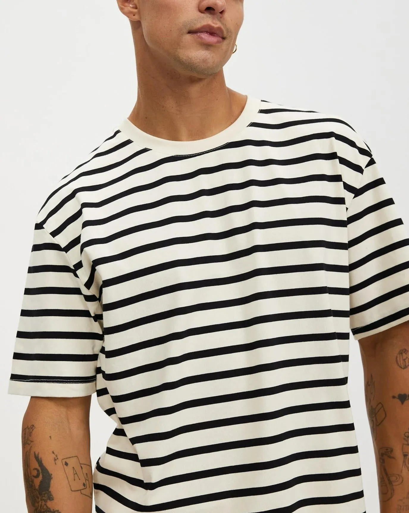 Men's Striped Casual Half Sleeved Top-Selby Top