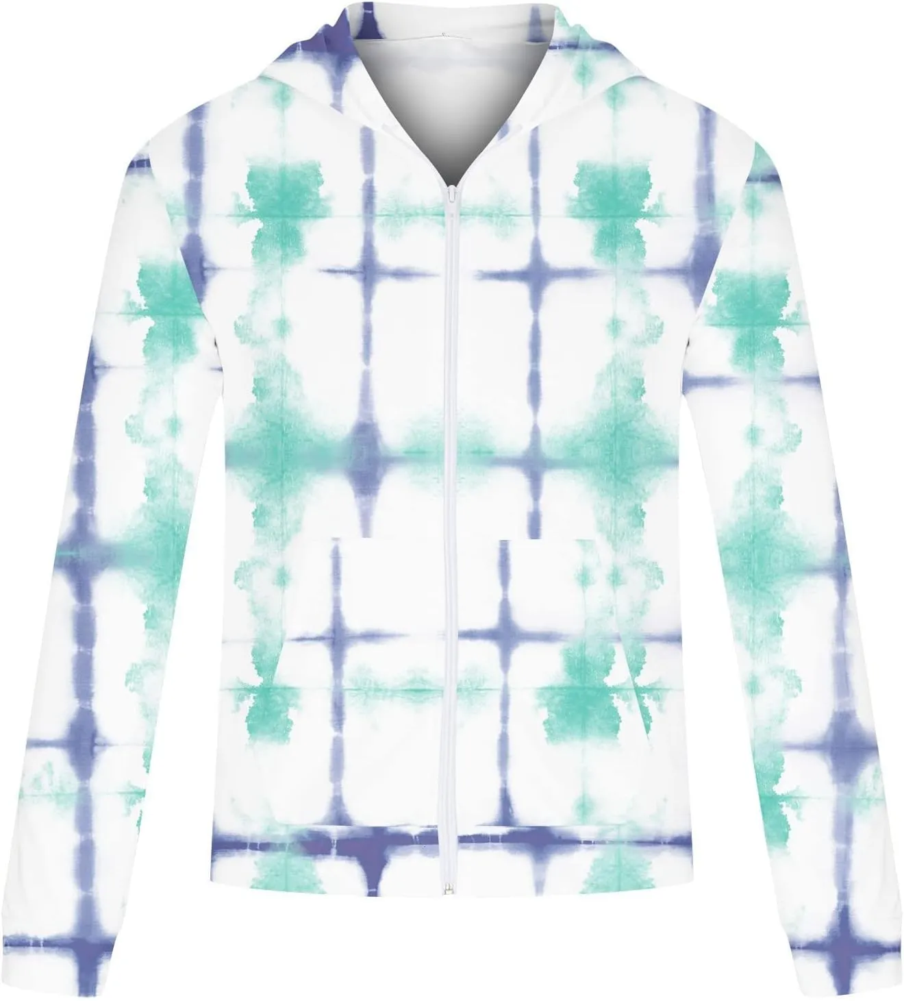 Men's Zip Sweatshirt Fashion Casual Zipper Gradient Tie-Dye Print With Hooded Sweatshirt Jacket