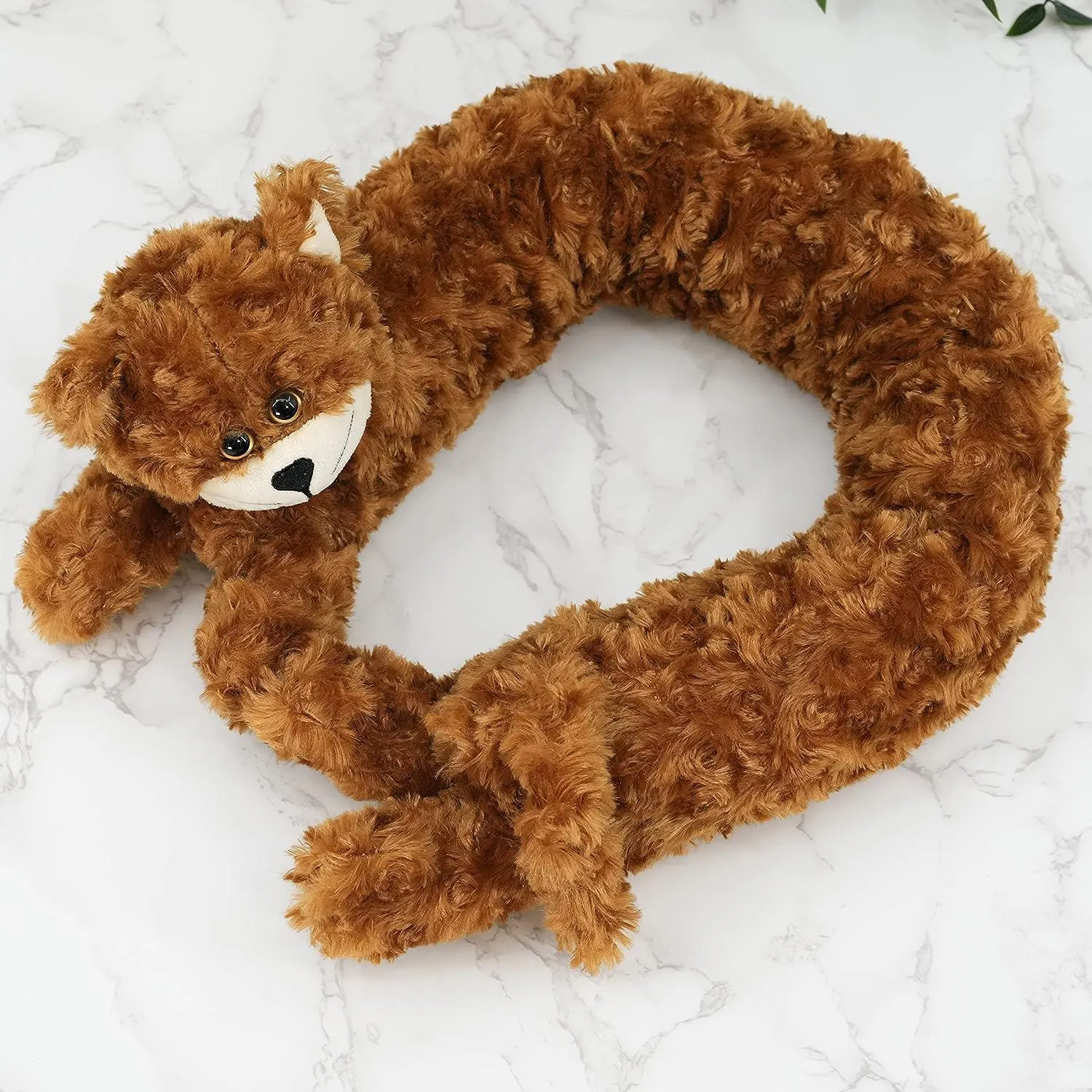 Novelty Draught Excluder for Doors Brown Cat Design