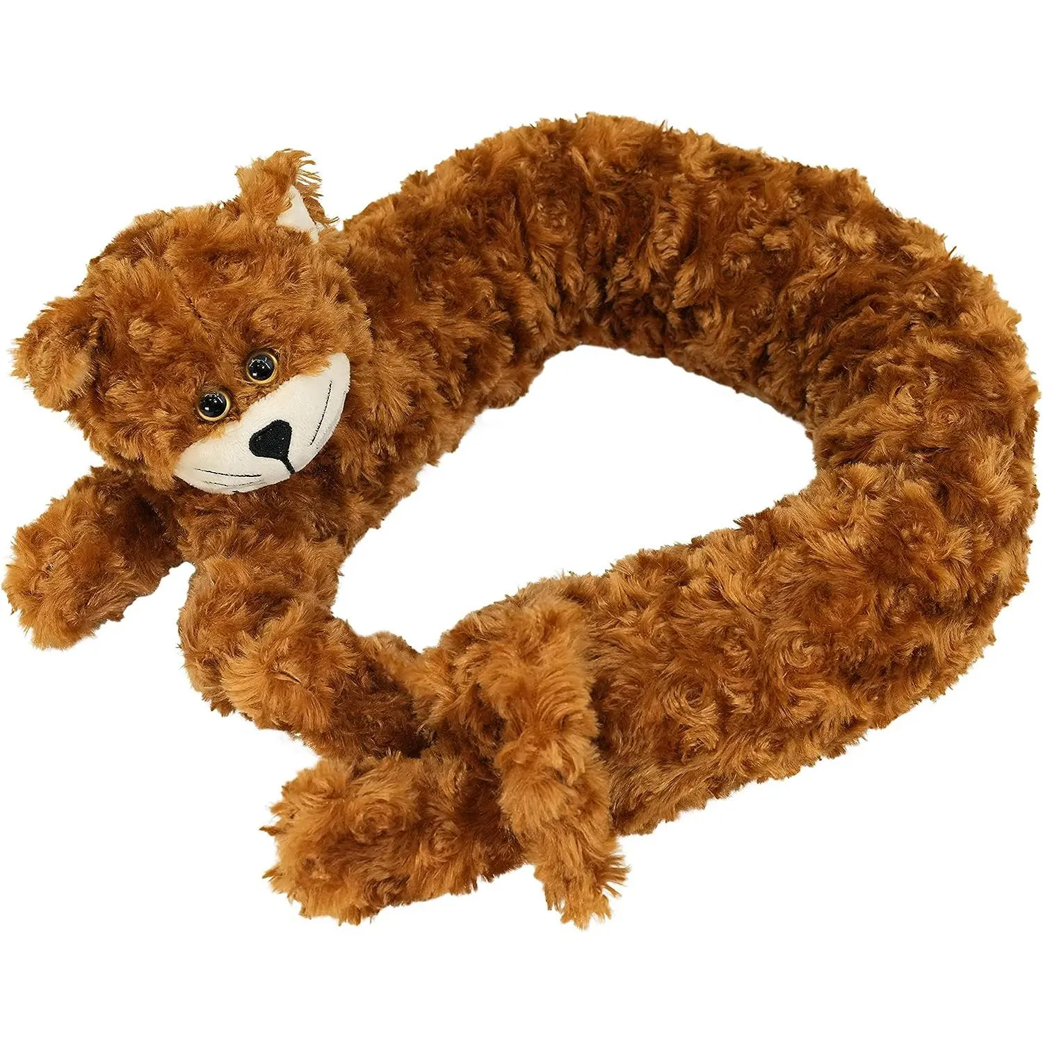 Novelty Draught Excluder for Doors Brown Cat Design