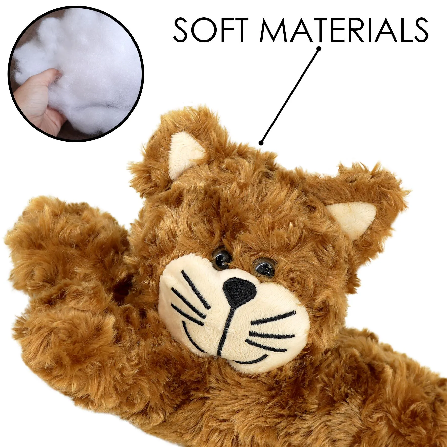 Novelty Draught Excluder for Doors Brown Cat Design