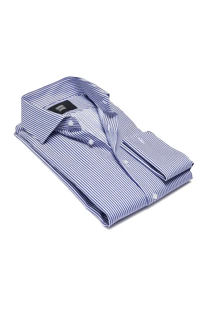 Pilot (FC) Shirt - Navy Pin Stripe