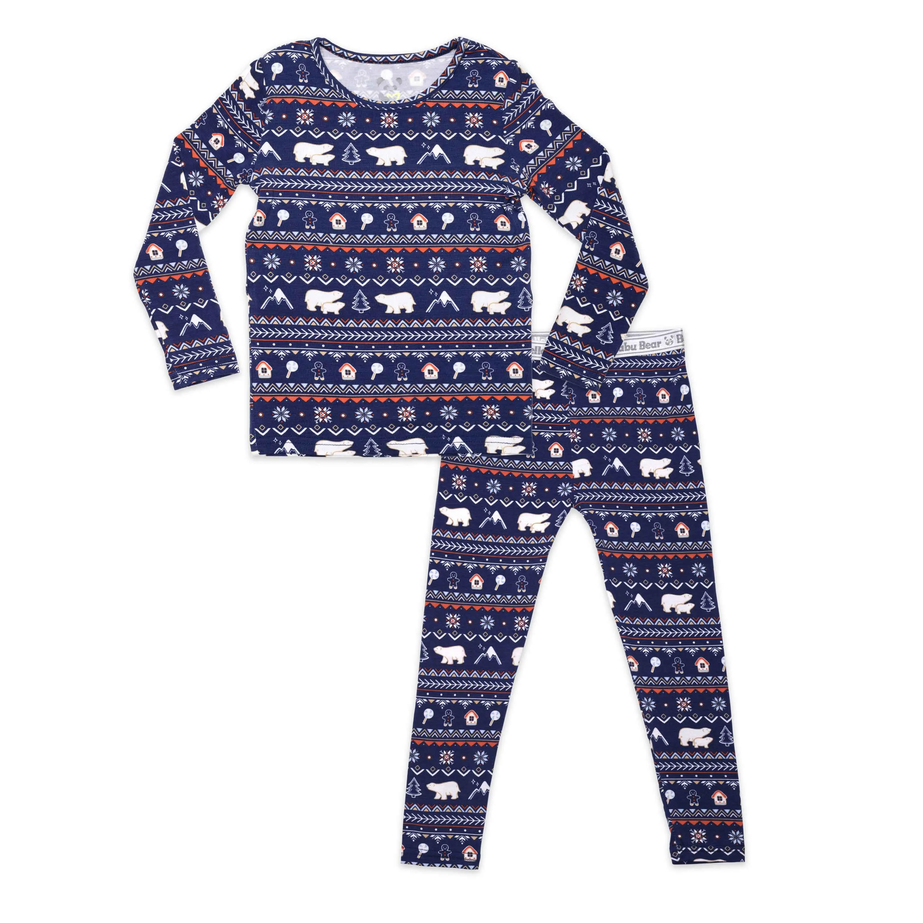 Polar Isle Blue Bamboo Kids Pajamas