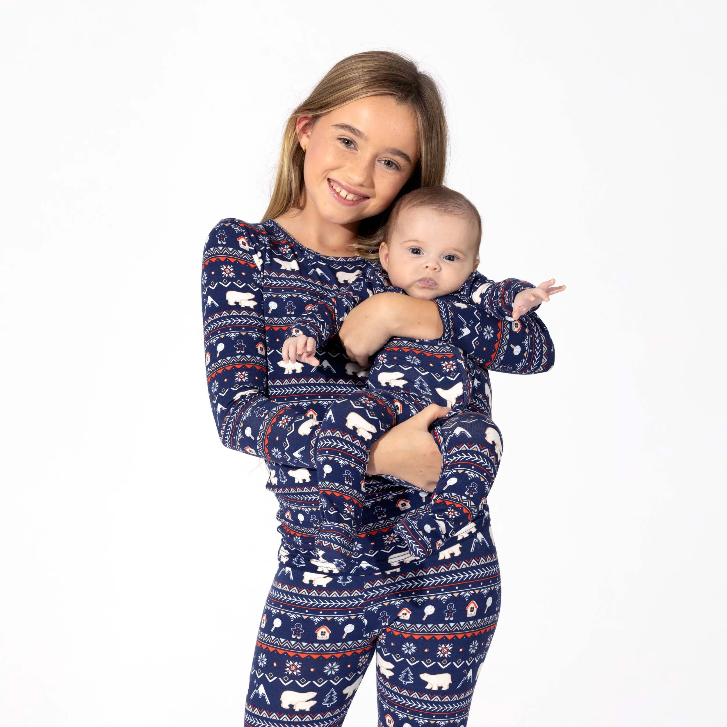 Polar Isle Blue Bamboo Kids Pajamas