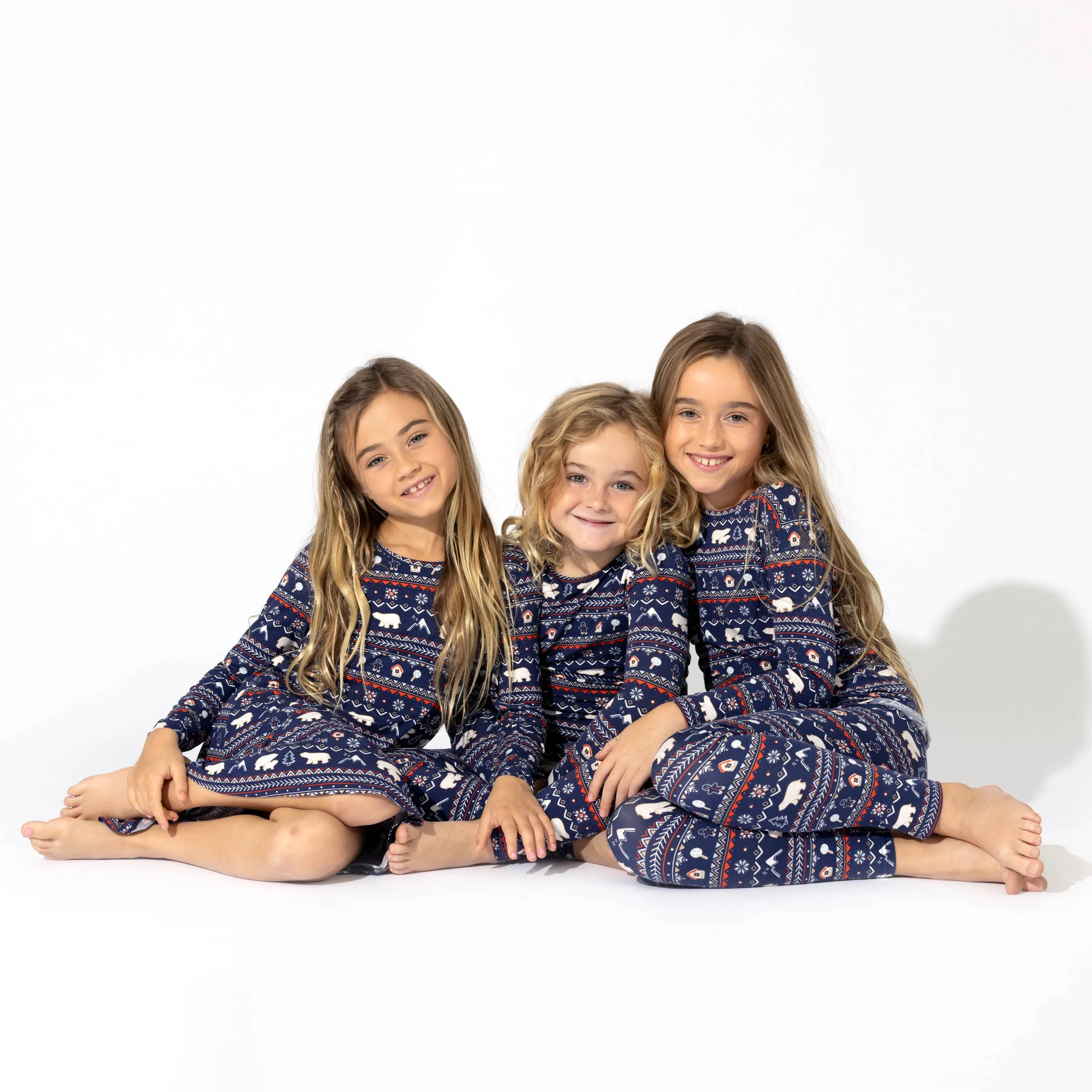 Polar Isle Blue Bamboo Kids Pajamas