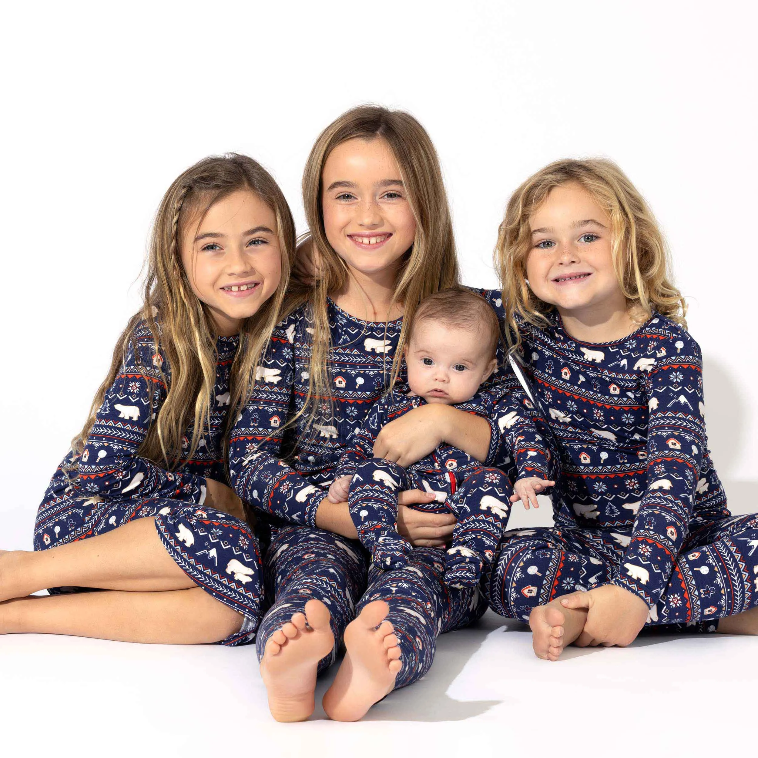 Polar Isle Blue Bamboo Kids Pajamas