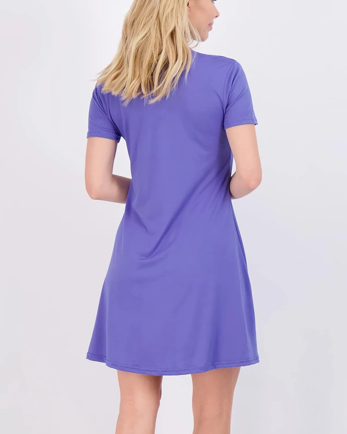 Real Essentials 3-Pack: Women's Super-Soft Short Sleeve Dress Loose Casual Plain Simple Summer T-Shirt (Available in Plus)