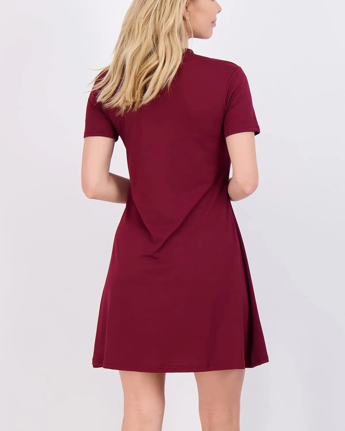 Real Essentials 3-Pack: Women's Super-Soft Short Sleeve Dress Loose Casual Plain Simple Summer T-Shirt (Available in Plus)