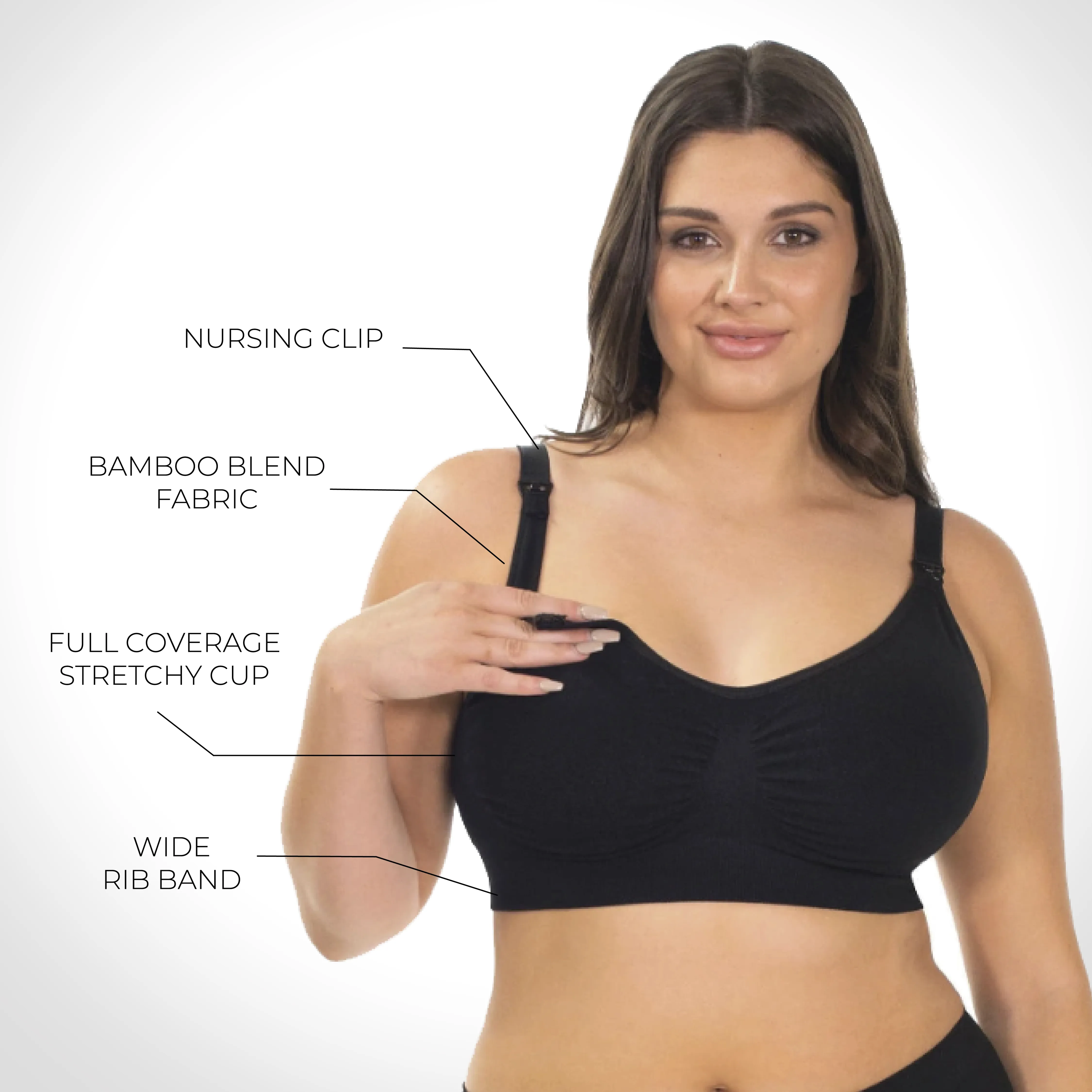 Red Bamboo Nursing Bra   High Cut Undies Set With FREE Eco-Friendly Reusable Nursing Pads