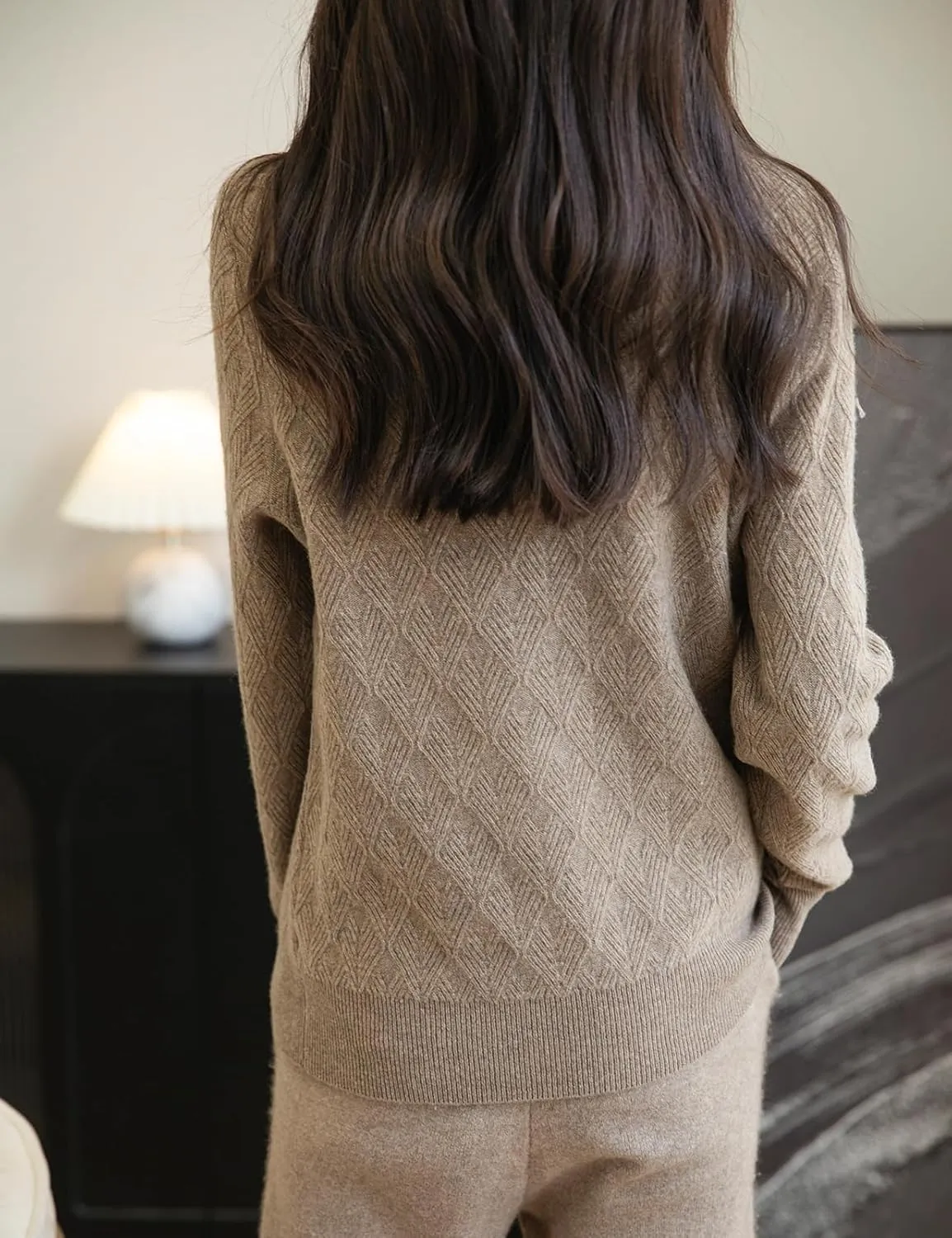 Women's 100% Merino Wool Sweater 2025 Fall Winter Fashion Turtleneck Warm Long Sleeve Cable Knit Sweater Tops