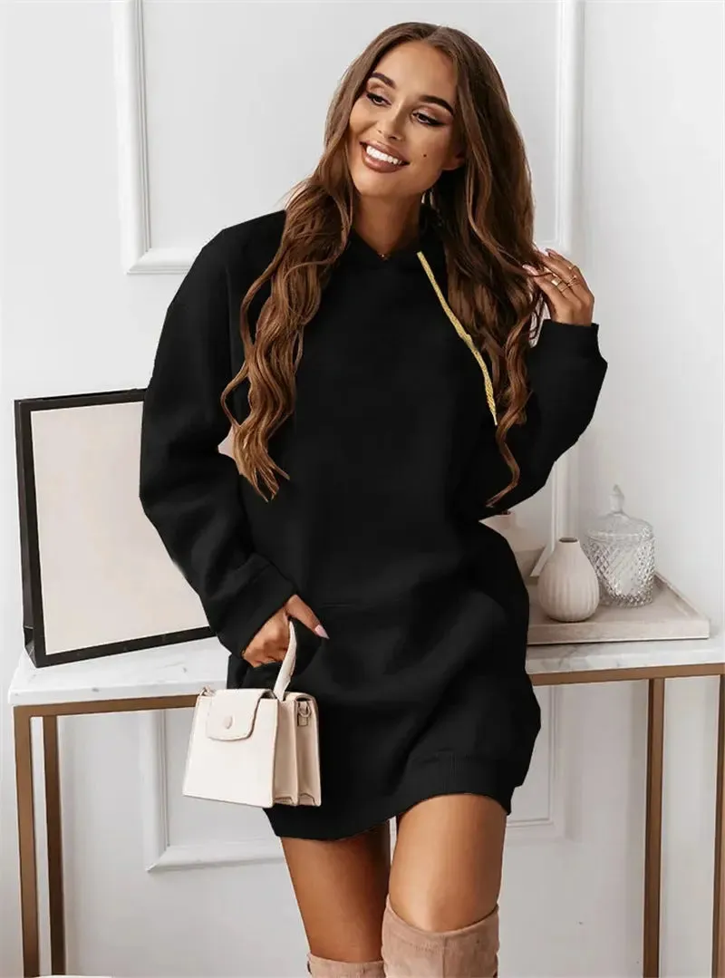 Women's Solid Colour Casual Sports Hoodie