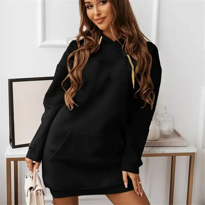 Women's Solid Colour Casual Sports Hoodie