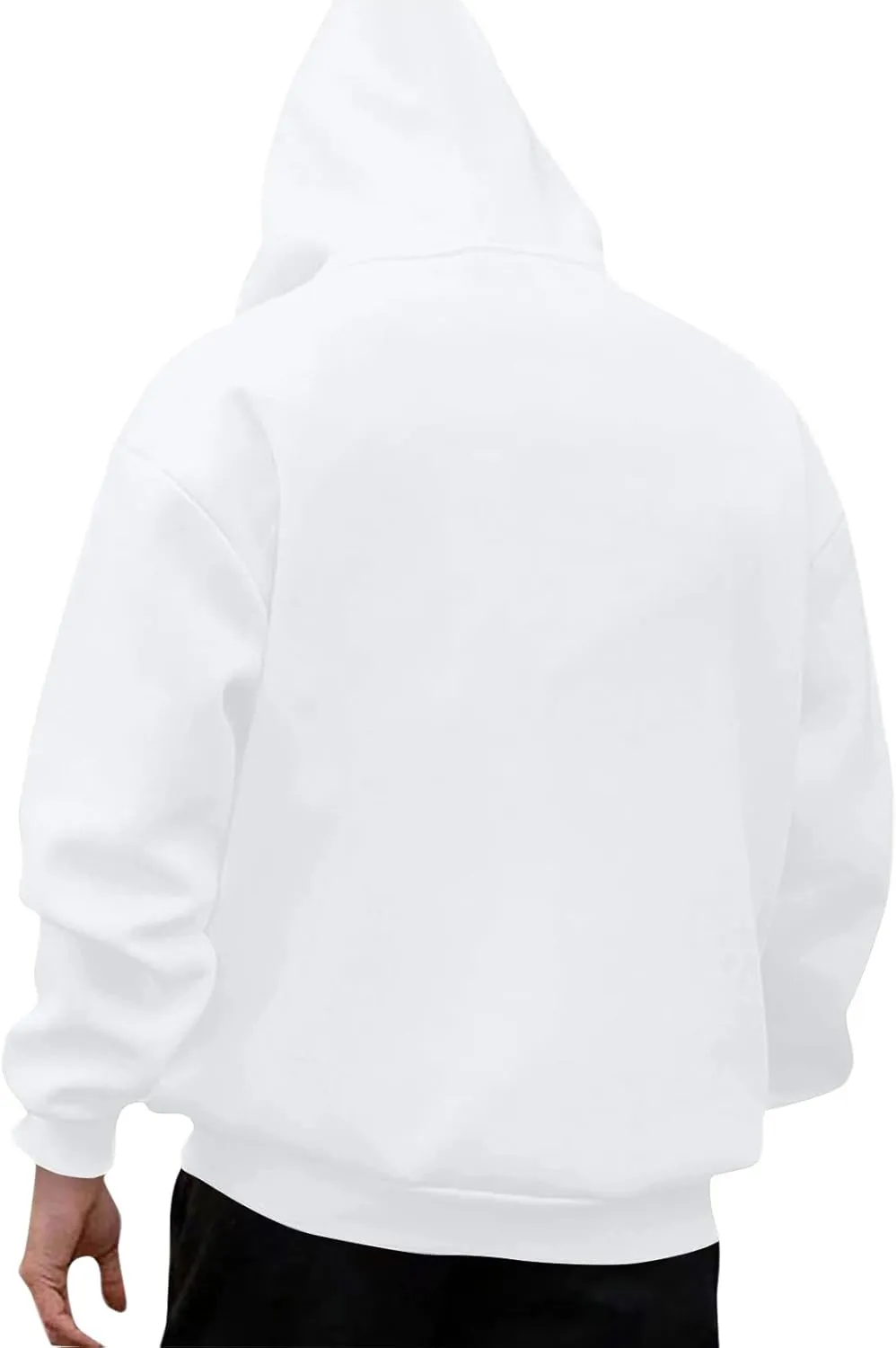 Yesunpxs Men's Pullover Hoodies Print Lightweight Long Sleeve Drawstring Hipster Casual Hooded Sweatshirts with Kanga Pockets