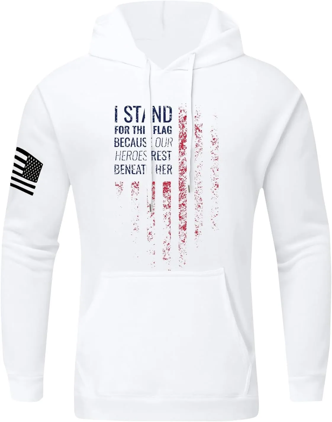 Yesunpxs Men's Pullover Hoodies Print Lightweight Long Sleeve Drawstring Hipster Casual Hooded Sweatshirts with Kanga Pockets